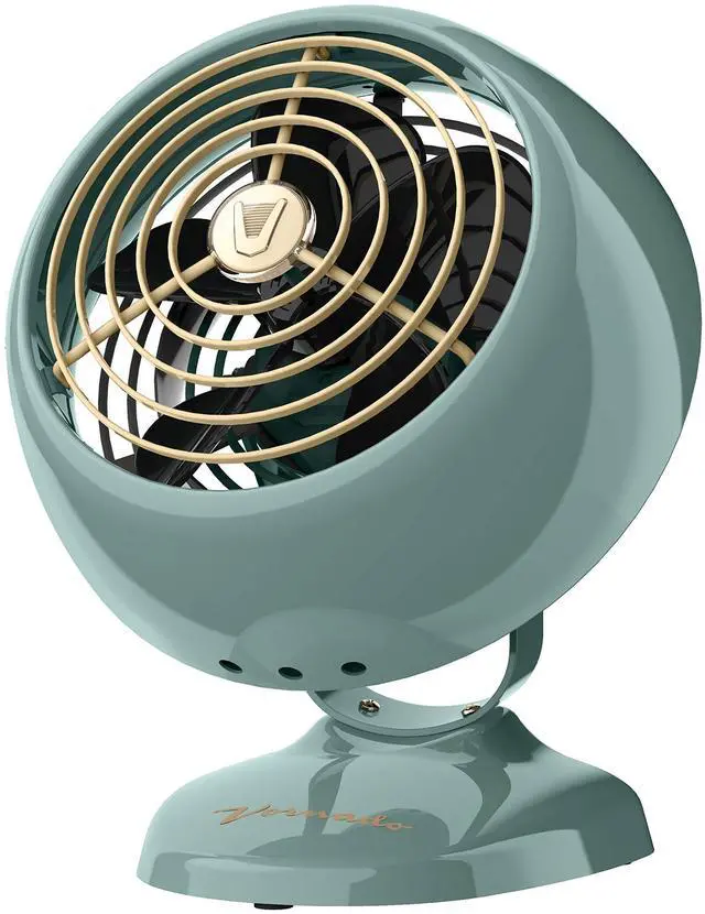 Alt view image 7 of 12 - Mini Classic Vintage Metal Desk Fan, 2-Speed, Adjustable Tilt, Personal Air Circulator for Bedroom, Office, Dorm Room, Portable Quiet, Vintage Green