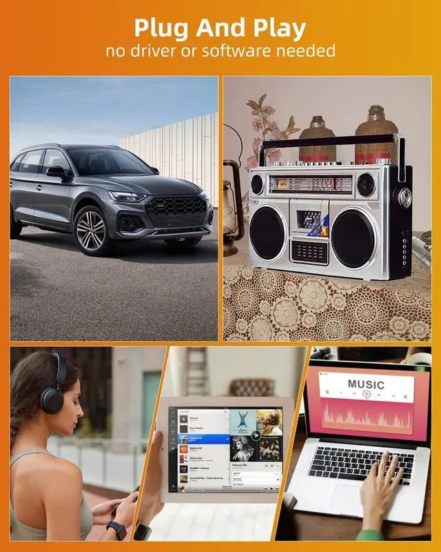 Alt view image 12 of 12 - Car Audio Bluetooth 5.1 Cassette Receiver, Cassette Bluetooth Adapter for Car Tape Player, Wireless Cassette Aux Adapter with Hands-Free Calling, Compatibility with Smartphones, Tablets, MP3, TF Card