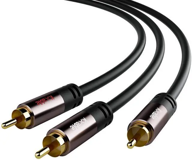 Alt view image 8 of 12 - RCA Y-Adapter Splitter Cable 25 Feet, 1 RCA Male to 2 RCA Male Stereo Audio Subwoofer Cable, Bi-Directional, for Home Theater, Hi-Fi System, Amplifier, Speaker, 24K Gold Plated, OD:5.0MM