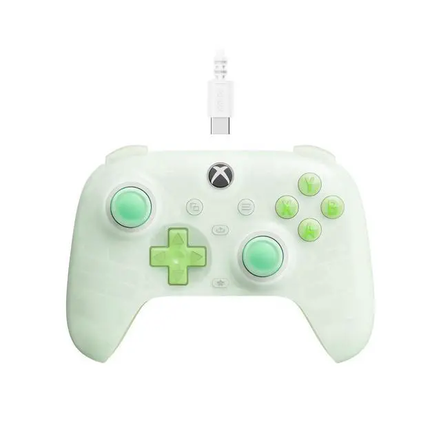 Alt view image 8 of 14 - Ultimate Mini Wired Controller for Xbox with RGB Lighting Fire Ring, Hall Effect Joysticks and Triggers, for Xbox Series X|S, Xbox One, Windows 10/11 - Officially Licensed (Translucent Green)