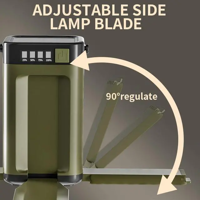 Alt view image 12 of 14 - Solar LED Camping Lantern Portable IPX4 Waterproof Camping Lamp Rechargeable with 2000mAh Solar Charging & LED Power Indicator Lantern with 6 Modes Portable Flashlight Tent Lights for Camping Hiking