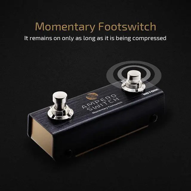 Alt view image 11 of 14 - Dual Footswitch Pedal Momentary 2-Way Pedal Foot Switch Controller Ampero Switch 6.35 mm