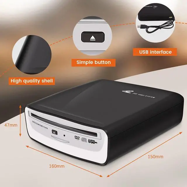 Alt view image 13 of 14 - External Car Universal CD Player Machine, Vehicle External USB CD Player for Car Android Navigation-Plug and Play(Android Version 4.4 and Above)