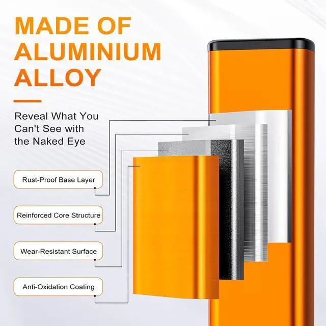 Alt view image 14 of 14 - Solar/Rechargeable Flat Flashlights, 900 Lumens EDC Tactical Flashlight, Multi Function LED Small Flashlight, 7 Modes IP65 Waterproof for Home, Camping,and Emergency Use (Orange)