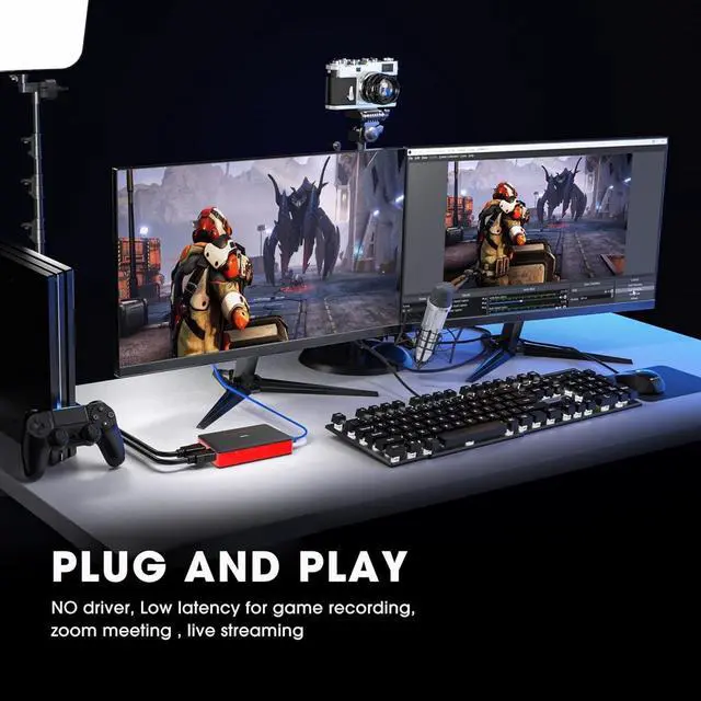 Alt view image 12 of 13 - 4K HDMI Game Video Capture Card, HD 1080P 60FPS Audio Video, Gaming, Live Streaming, USB 3.0 HDMI to USB Capture Card Compatible with Windows Linux Os X System Xbox 360,Wii U,PC
