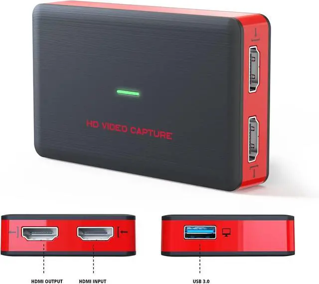 Alt view image 9 of 13 - 4K HDMI Game Video Capture Card, HD 1080P 60FPS Audio Video, Gaming, Live Streaming, USB 3.0 HDMI to USB Capture Card Compatible with Windows Linux Os X System Xbox 360,Wii U,PC