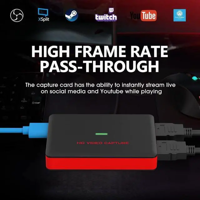 Alt view image 13 of 13 - 4K HDMI Game Video Capture Card, HD 1080P 60FPS Audio Video, Gaming, Live Streaming, USB 3.0 HDMI to USB Capture Card Compatible with Windows Linux Os X System Xbox 360,Wii U,PC