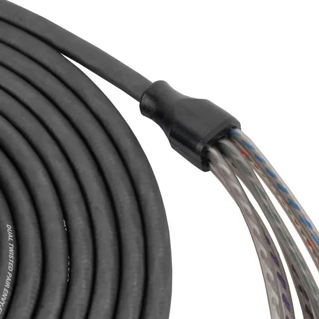 Alt view image 5 of 6 - XIV65 16.4 ft (5 Meter) Oxygen Free Copper 5/6-Channel Twisted Pair V-Series Car Audio RCA Audio Interconnect Cable with Shielded Noise Reduction and Split-tip Silver-Plated Ends