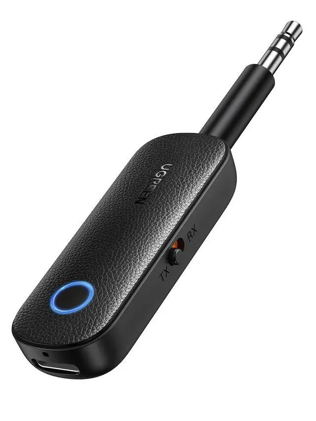 Alt view image 8 of 14 - Bluetooth Transmitter Receiver for 2 AirPods or BT Devices, Bluetooth Wireless Transmitter for Headphones, 3.5mm Aux Audio Jack Adapter for in-Flight TV Car Home Stereo System