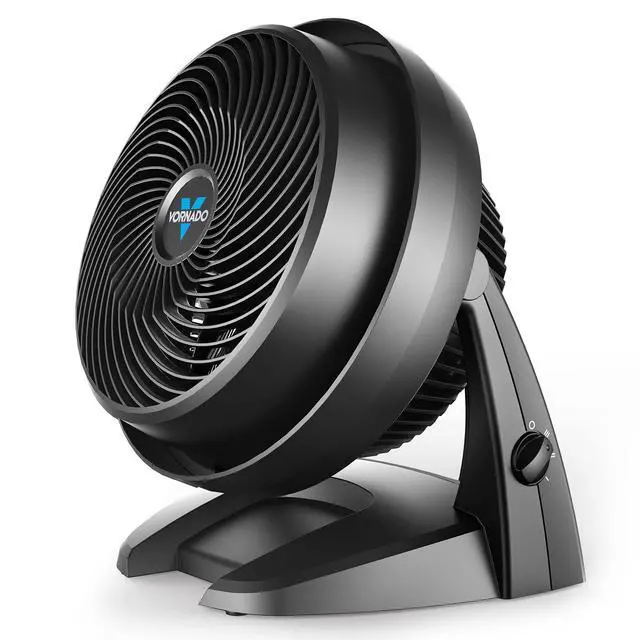 Alt view image 7 of 12 - 630 Mid-Size Whole Room Air Circulator, 3-Speed, Floor Fan for Bedroom, Office, Home, Adjustable Tilt Head, 9 in, Quiet Cooling, Large Electric Fan, Black