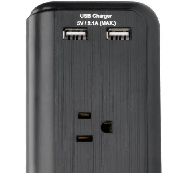 Alt view image 11 of 14 - 6-Outlet Surge Protector Power Strip with Desk Clamp Mount, 6 Foot / 1.83M Cord, 2100 Joules Protection, Dual USB, 40,000 Insurance (TLP606DMUSB) Black