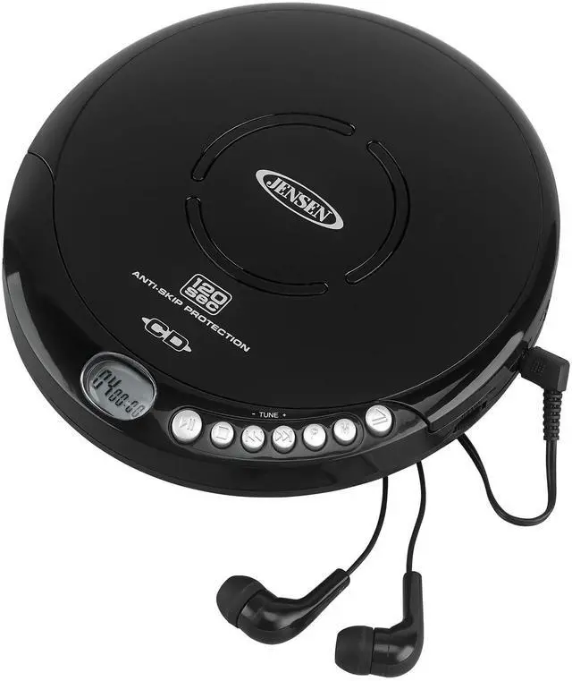 Alt view image 8 of 14 - Portable CD-120 Portable Personal CD Player Compact 120 SEC Anti-Skip CD Player Lightweight & Shockproof Music Disc Player & FM Radio Pro Sport-Earbuds for Kids & Adults (Black)