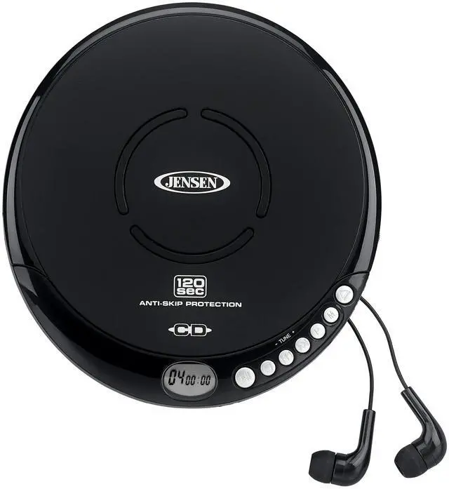 Alt view image 9 of 14 - Portable CD-120 Portable Personal CD Player Compact 120 SEC Anti-Skip CD Player Lightweight & Shockproof Music Disc Player & FM Radio Pro Sport-Earbuds for Kids & Adults (Black)
