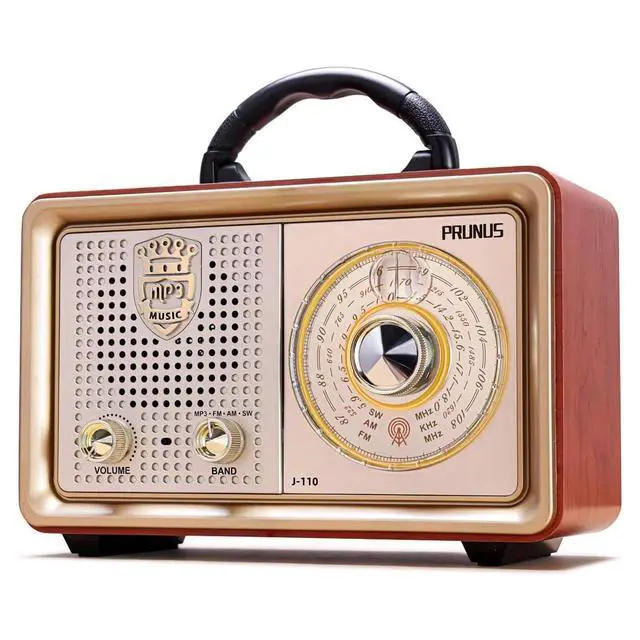 Alt view image 7 of 12 - J-110 Radio Portable AM FM,Transistor Radios Plug in Wall AC Power&Battery Powered&Rechargeable Radio for Emergency Use,Vintage Radios with Bluetooth Support AUX USB Player,Gift for Dad and Mom