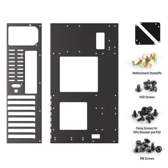Alt view image 10 of 12 - Open Air PC Case, PC Test Bench PC Case, ATX Open Frame Computer Case, DIY PC Rack for ATX MATX ITX Motherboards