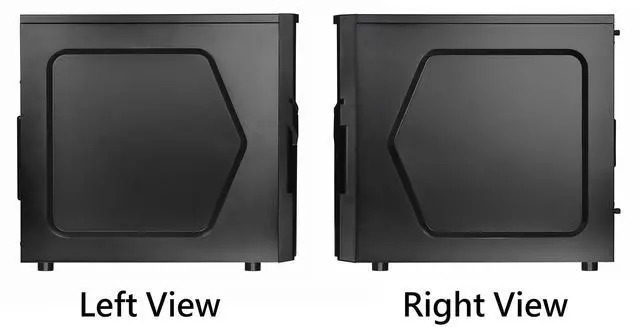 Alt view image 12 of 14 - H21 SPCC ATX Mid Tower Computer Chassis CA-1B2-00M1NN-00,Black