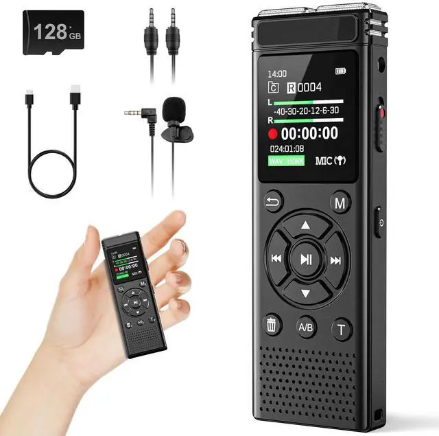 Alt view image 8 of 14 - 136GB Digital Voice Recorder with Playback,9000 Hours Audio Recording Device,Voice Activated Recorder with Noise Reduction,A-B Repeat,Mp3 Player and Password for Lectures Meeting/Classes/Interviews