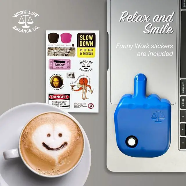 Alt view image 11 of 14 - Mouse Trackpad Jiggler - Undetectable Mechanical Moving Device for Laptop, Cordless Device, Automatic Shaker to Keep Screen Active for WFH, Remote Work Essential - Blue