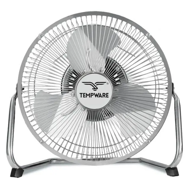 Alt view image 8 of 14 - 9 inch Floor Fan, 3-Speed Portable Metal Fan with Adjustable Tilt, Quiet Small Cradle Floor Fan for Home, Office, Bedroom