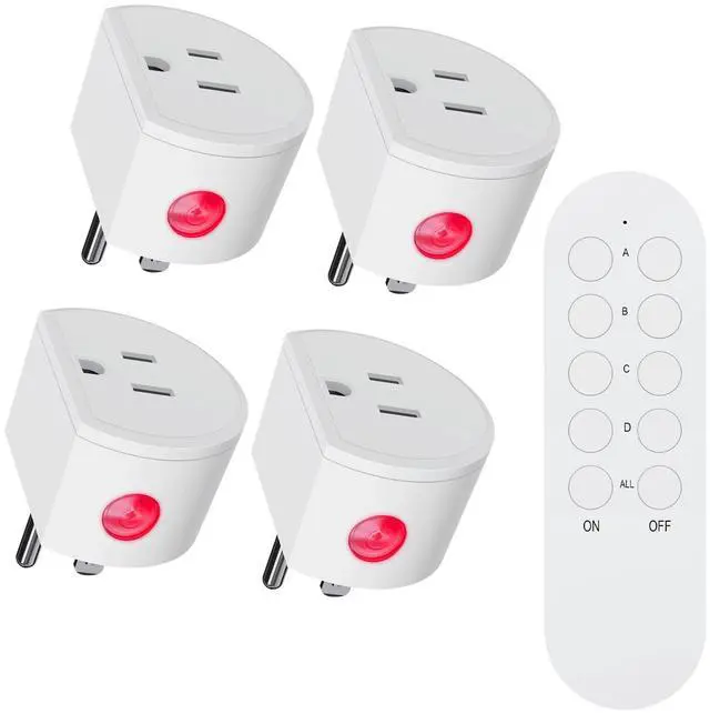 Alt view image 8 of 14 - Remote Control Outlet 10A Wireless Light Switch for Household Appliances, 130 FT Range, Smart Plug with Remote, FCC Certified, ETL Listed