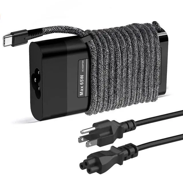 Alt view image 8 of 14 - New Slim for HP 65W Laptop Charger USB C,Replacement for HP Envy x360,Spectre x360,Elitebook G5 G6,HP Computer Chromebook,Zbook,Elite x2,ProBook,Pavilion Travel Type C Power Cord Ac Adapter