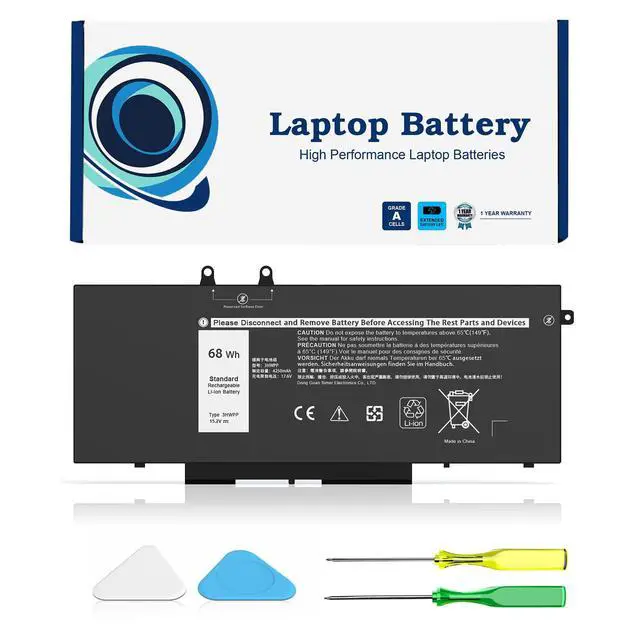 Alt view image 8 of 13 - 68Wh 3HWPP Laptop Battery Replacement for Dell Latitude 5410 5510 5401 5411 5501 5511 Precision 3541 3551, Inspiron 7706 2-in-1, 17 7500/7506 2-in-1 Black 10X1J N2NLL 1VY7F 451-BCMN 15.2V