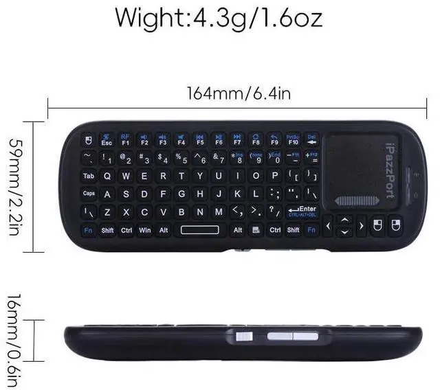 Alt view image 13 of 14 - 2.4G Mini Wireless Keyboard with Touchpad Mouse Combo, Lightweight Portable Keyboard Controller, Compatible with Android TV Box/PC/Tablets/PS4/Raspberry Pi 3/HTPC KP-810-19S