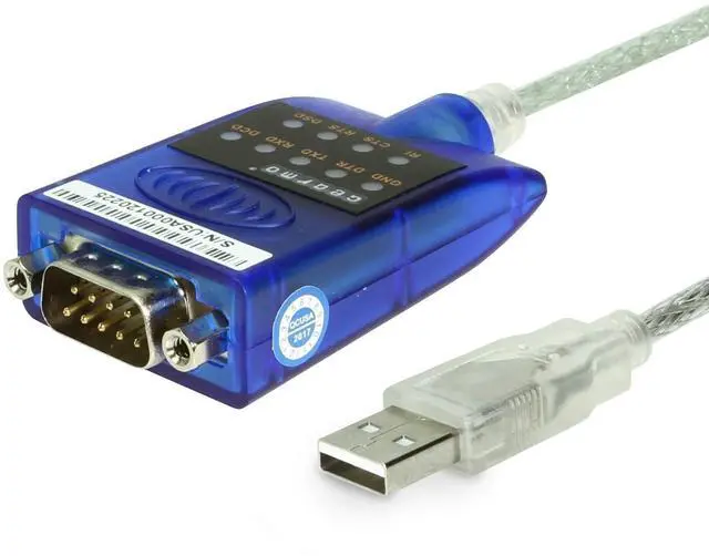 Alt view image 8 of 14 - USB to Serial RS-232 Adapter with LED Indicators, FTDI Chipset, Supports Windows 11/10/8.1/8/7, Mac OS X 10.6 and Above