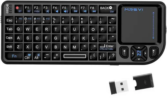 Alt view image 8 of 14 - Mini Keyboard with touchpad, mini Bluetooth Keyboard, 2.4G Ultra-Thin Handheld Wireless Portable Keyboard, Suitable for PCs/Tablets/TVs/Smartphones, Ideal for Travel