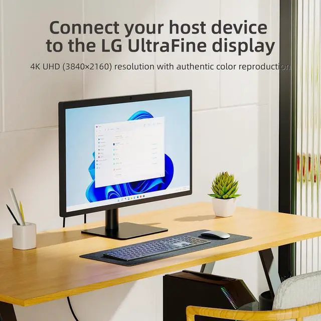 Alt view image 13 of 14 - DisplayPort to USB-C Cable 8K@60Hz, DP to Type-C Male Cable Adapter 6.6ft Converter for Apple Studio Display, USB-C Display Device Conversion Cable Not Compatible with Any AR Device