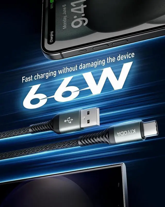 Alt view image 10 of 12 - USB A to USB C Cable 3FT/6FT, Coiled USB C Cable for Car, 66W USBC Cable Fast Charging 3A USB C iPhone Cable Compatible with iPhone 17/16/15/Samsung Galaxy S20 S10 Plus and More USB C Devices