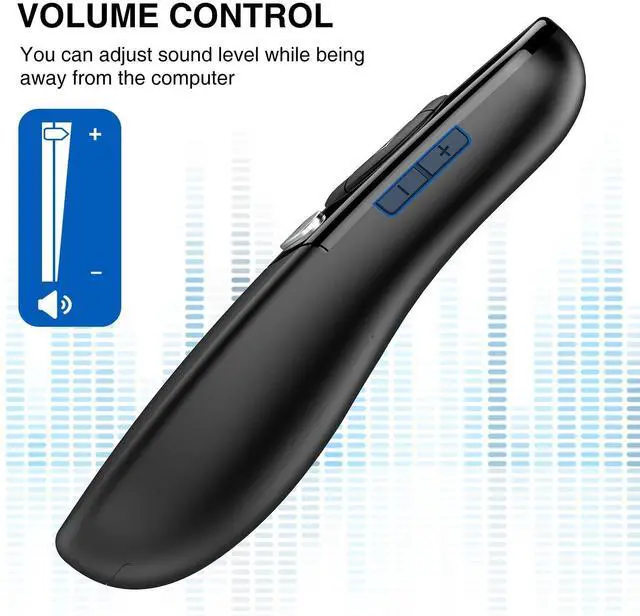 Alt view image 11 of 14 - 2 in 1 Type C and USB Presentation Clicker for Powerpoint Presentations,RF 2.4GHz Wireless Presenter Remote Slide Advancer with Volume Control for Mac Laptop Computer Office Classroom