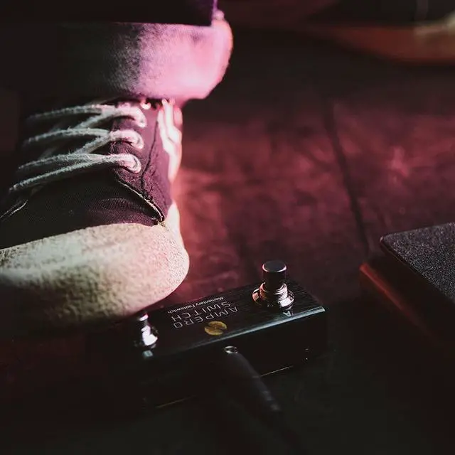 Alt view image 14 of 14 - Dual Footswitch Pedal Momentary 2-Way Pedal Foot Switch Controller Ampero Switch 6.35 mm