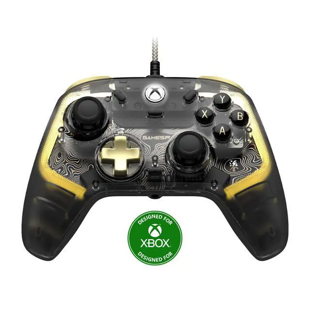 Alt view image 8 of 14 - Flux Enhanced Wired Controller for Xbox, RGB Lighting and Hall Effect Joystick, Compatible with Xbox Series X|S, Xbox One, Windows 10/11 PC - Officially Licensed