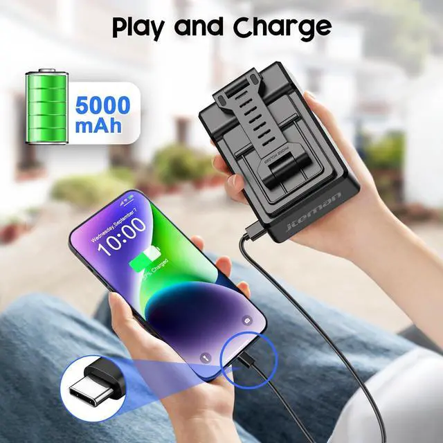 Alt view image 10 of 14 - Gifts for Men Women,Adjustable Cell Phone Stand with Bluetooth Speaker and Charging Function,Cool Tech Gadgets Gift Idea for Dad Mom Birthday