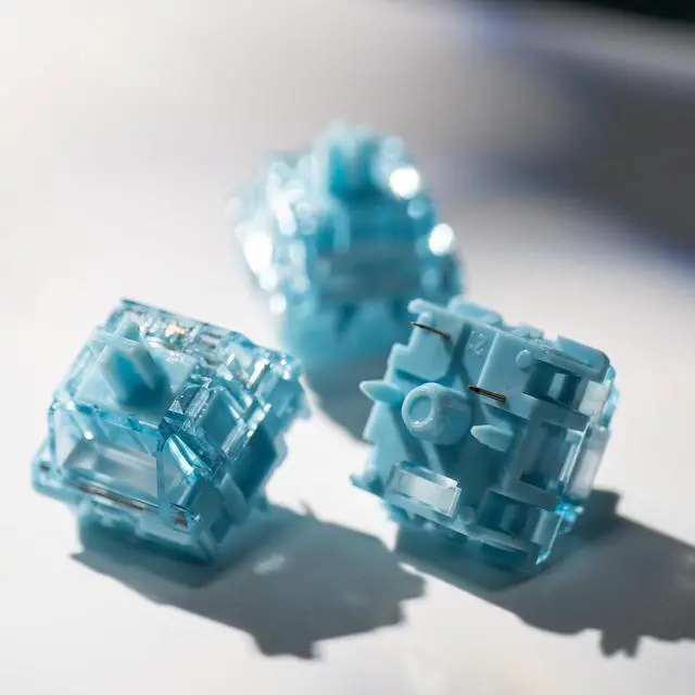 Alt view image 14 of 14 - V5 Creamy Blue Keyboard Switch for Mechanical Gaming Keyboard, 5-Pin 45gf Pre Lubed Tactile Key Switches (45pcs)