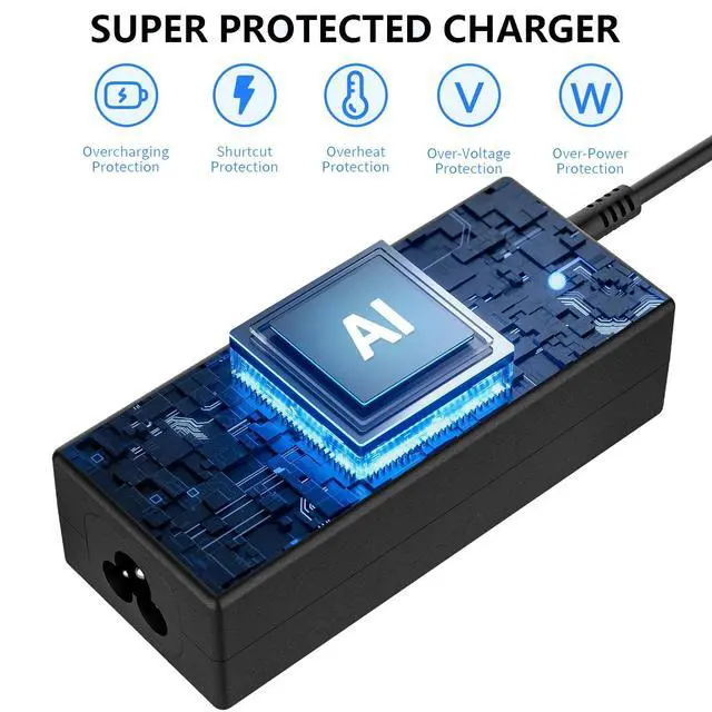 Alt view image 14 of 14 - 45W 19.5V 2.31A 741727-001 Laptop Charger Compatible with HP is 13252 213349-009 Pavilion 15 Notebook 740015-003 741553-850 HSTNN-DA40 TPN-LA15 Blue Tip Smart AC Power Adapter