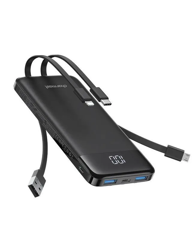 Alt view image 8 of 14 - 10000mAh Portable Charger with Built in Cables, 22.5W Travel Essential Power Bank Fast Charging, USB C Battery Pack for iPhone 17/16/15/14/13/12/11 Series, iPad, Samsung, Android, Tablet