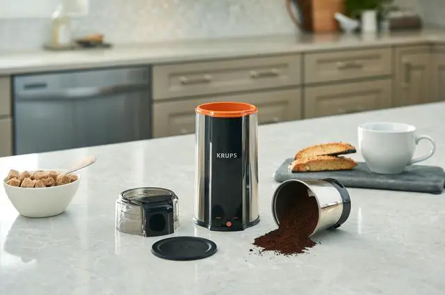 Alt view image 14 of 14 - 3oz Coffee Grinder, Ultimate Silent Vortex Plastic and Stainless Steel Grinder with Removable Bowl Mess-Free, 8 Times Quieter, 2 Speeds 240 Watts,Dry Herbs,Dishwasher Safe,12 cups ground Silver