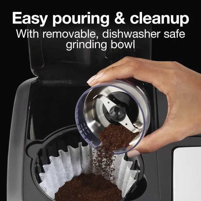 Alt view image 9 of 10 - Sound Shield Electric Coffee Grinder for Quiet Grinding, Stainless Steel Blades, Beans, Spices and More, 12 Cups, Black (80402)