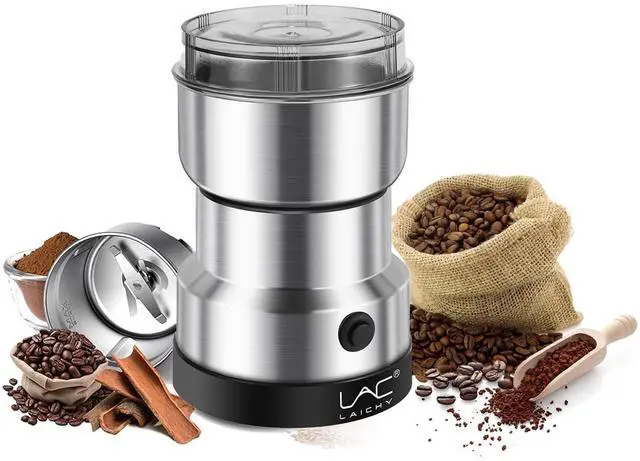 Alt view image 8 of 14 - Coffee Grinder Electric & Spice Grinder, 150W Fast Grinding with Stainless Steel Blades | for Coffee Beans, Spices, Seeds, Herbs | Dry Food Mill | Mini Kitchen Grinder (Handheld)