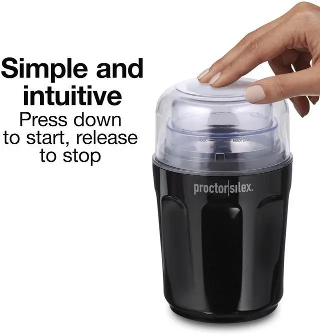 Alt view image 10 of 10 - Sound Shield Electric Coffee Grinder for Quiet Grinding, Stainless Steel Blades, Beans, Spices and More, 12 Cups, Black (80402)