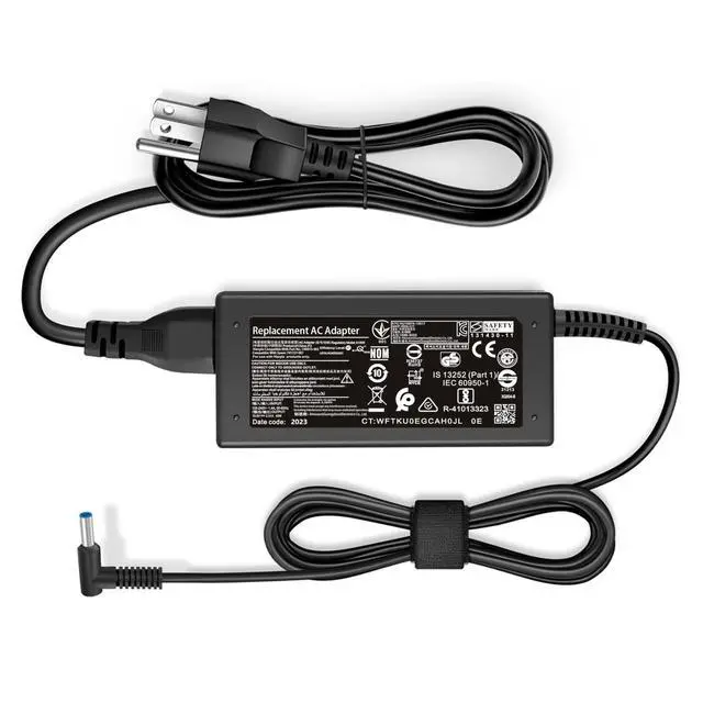 Alt view image 8 of 14 - 45W Charger Compatible with HP Notebook 15 HP Pavilion 14 TPN-LA15 TPN-CA14 r-41013153 L25296-002 L25296-001 L25296-003 741727-001 L25296-011 213349-109 19.5V 2.31A Smart Blue tip Laptop Power Adapter