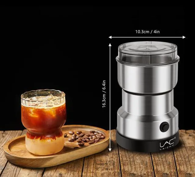 Alt view image 10 of 14 - Coffee Grinder Electric & Spice Grinder, 150W Fast Grinding with Stainless Steel Blades | for Coffee Beans, Spices, Seeds, Herbs | Dry Food Mill | Mini Kitchen Grinder (Handheld)
