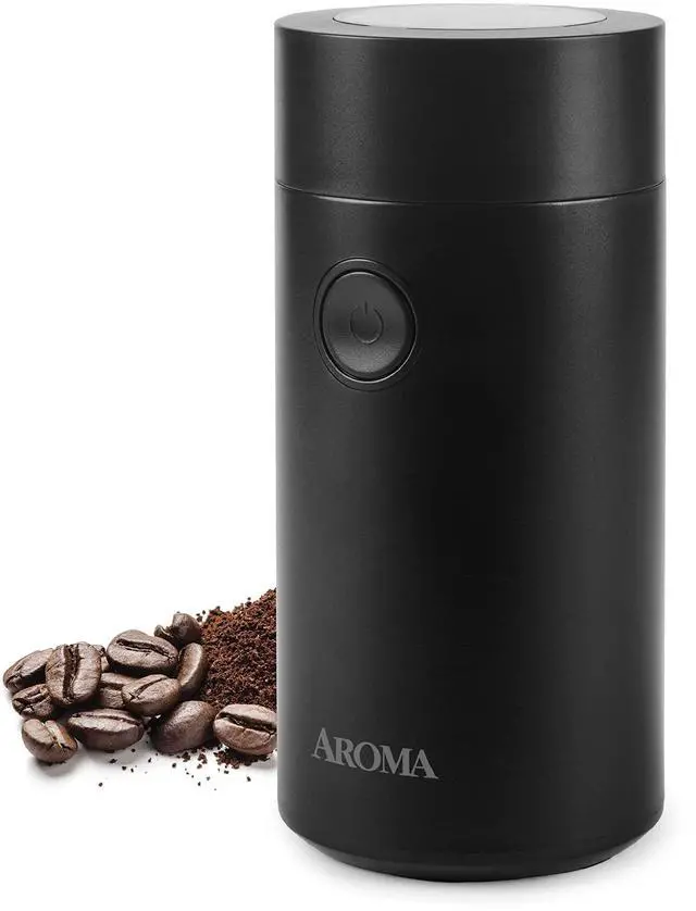 Alt view image 7 of 12 - Housewares Mini Coffee Grinder and Electric Herb Grinder with 304 Stainless Steel Grinding Blades and a Premium Clear Lid (40 g.)