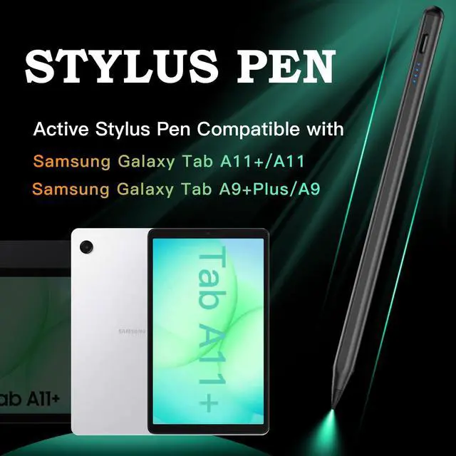 Alt view image 9 of 14 - Stylus Pen for Samsung Galaxy Tab A11+/A11 Android S Pen Compatible with Galaxy Table A9+/A9 8.7/11 inches Table Fast Charging, Magnetic adsorption (Black)
