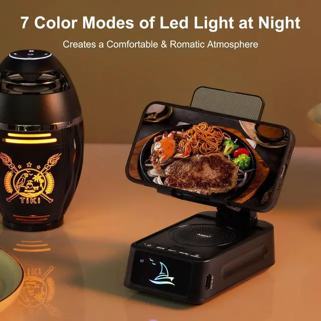 Alt view image 10 of 13 - Cell Phone Stand Bluetooth Speaker for Christmas & Everyday Use - iPhone/Android Compatible, Unique Dad/Guy Gifts