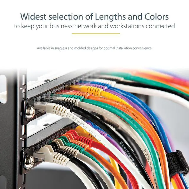 Alt view image 10 of 10 - 20ft CAT6 Ethernet Cable - White CAT 6 Gigabit Ethernet Wire -250Mhz 100W PoE RJ45 UTP Molded Network Patch Cord with Strain Relief (C6PATCH20WH)