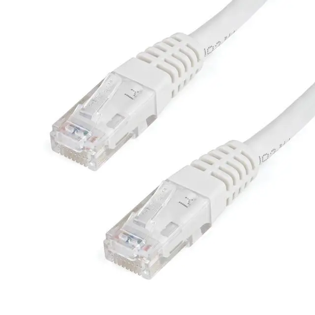 Alt view image 6 of 10 - 20ft CAT6 Ethernet Cable - White CAT 6 Gigabit Ethernet Wire -250Mhz 100W PoE RJ45 UTP Molded Network Patch Cord with Strain Relief (C6PATCH20WH)