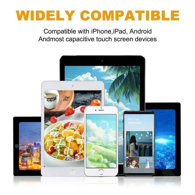 Alt view image 12 of 12 - Stylus (7 Pcs), 2-in-1 Stylus Pen for Touch Screen, High Precision and Sensitivity, Suitable for iPad/iPhone/Samsung/Android Smartphone and Tablets, Compatible with All Touch Screen (Multicolor)